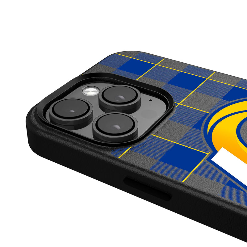 Los Angeles Rams Plaid iPhone MagSafe Compatible Phone Case for Apple iPhone Detail.Jpg