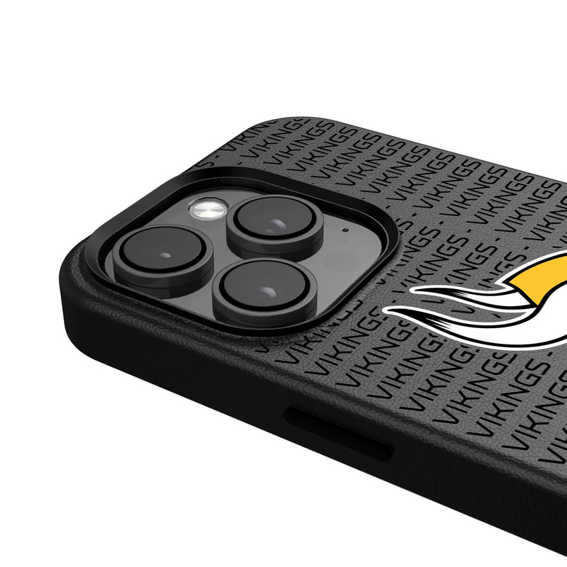 Minnesota Vikings Text Backdrop iPhone MagSafe Compatible Phone Case for Apple iPhone Detail.Jpg