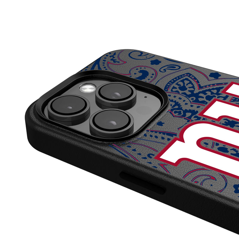 New York Giants Paisley iPhone MagSafe Compatible Phone Case for Apple iPhone Detail.Jpg