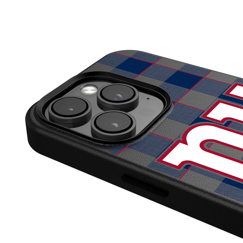 New York Giants Plaid iPhone MagSafe Compatible Phone Case for Apple iPhone Detail.Jpg