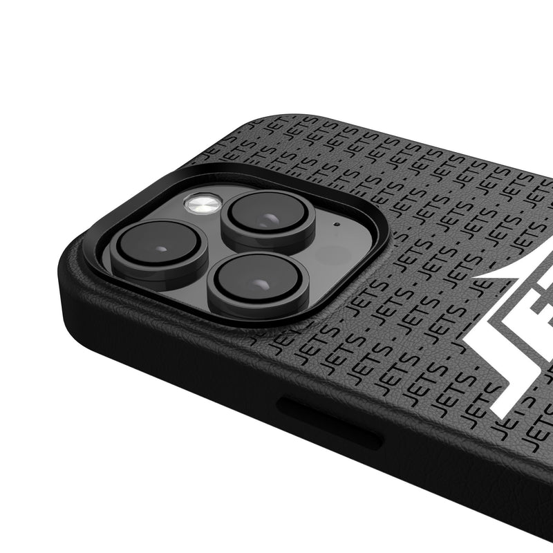 New York Jets Text Backdrop iPhone MagSafe Compatible Phone Case for Apple iPhone Detail.Jpg