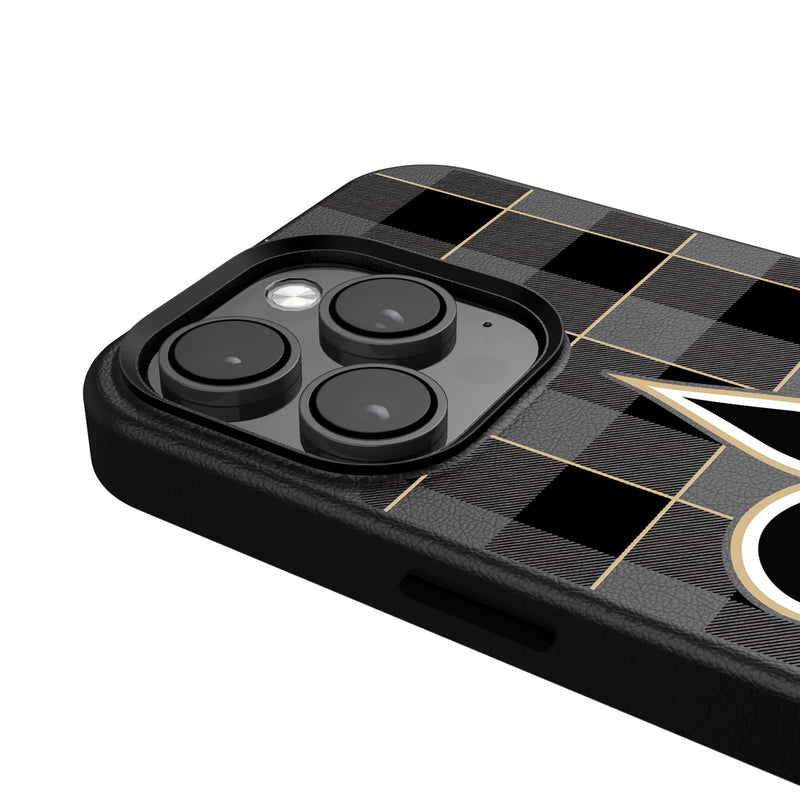 New Orleans Saints Plaid iPhone MagSafe Compatible Phone Case for Apple iPhone Detail.Jpg