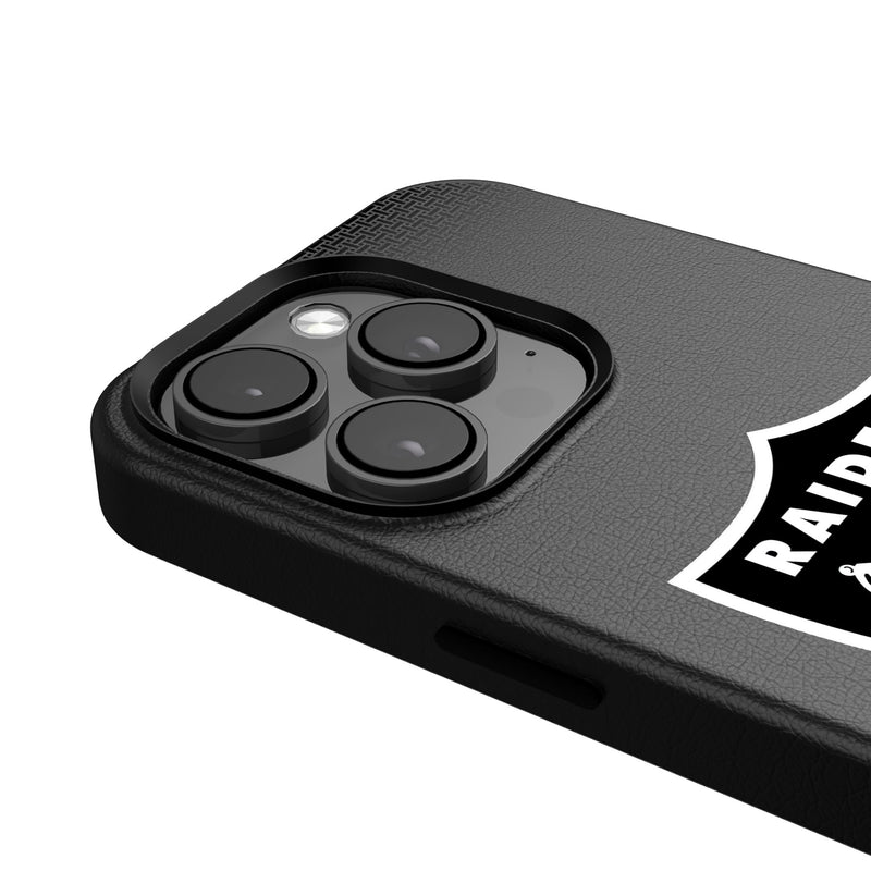 Las Vegas Raiders Linen iPhone MagSafe Compatible Phone Case for Apple iPhone Detail.Jpg
