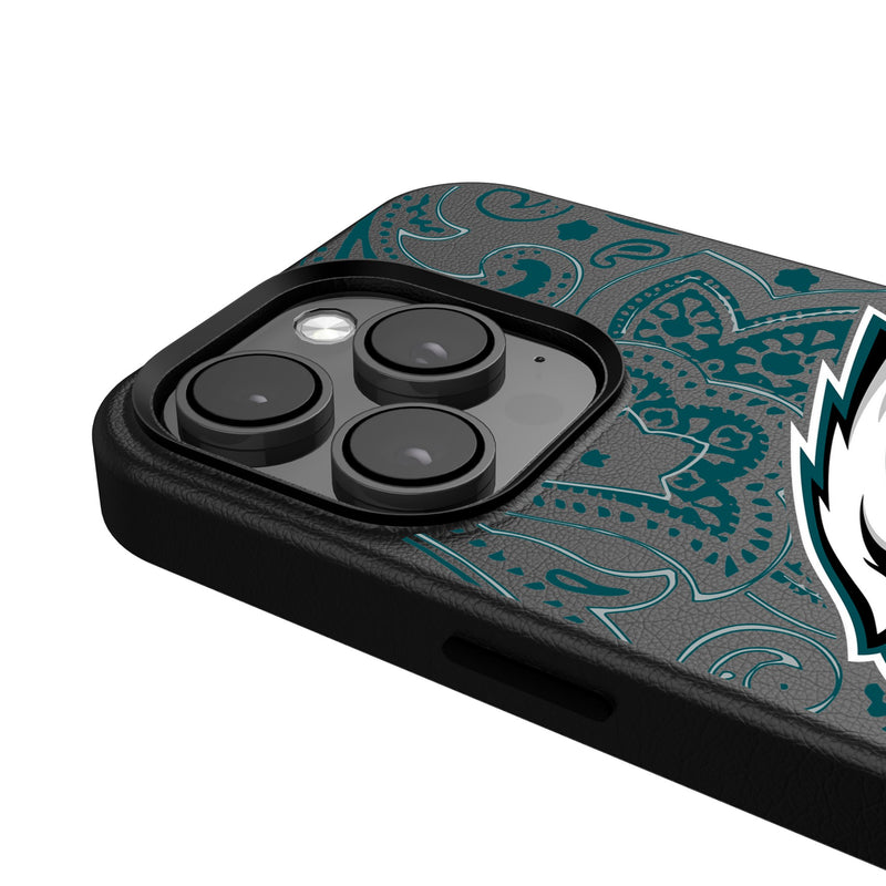 Philadelphia Eagles Paisley iPhone MagSafe Compatible Phone Case Detail.Jpg