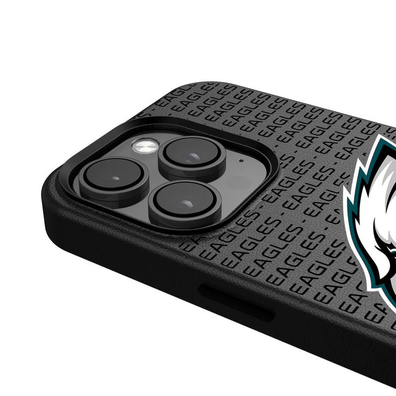 Philadelphia Eagles Text Backdrop iPhone MagSafe Compatible Phone Case for Apple iPhone Detail.Jpg