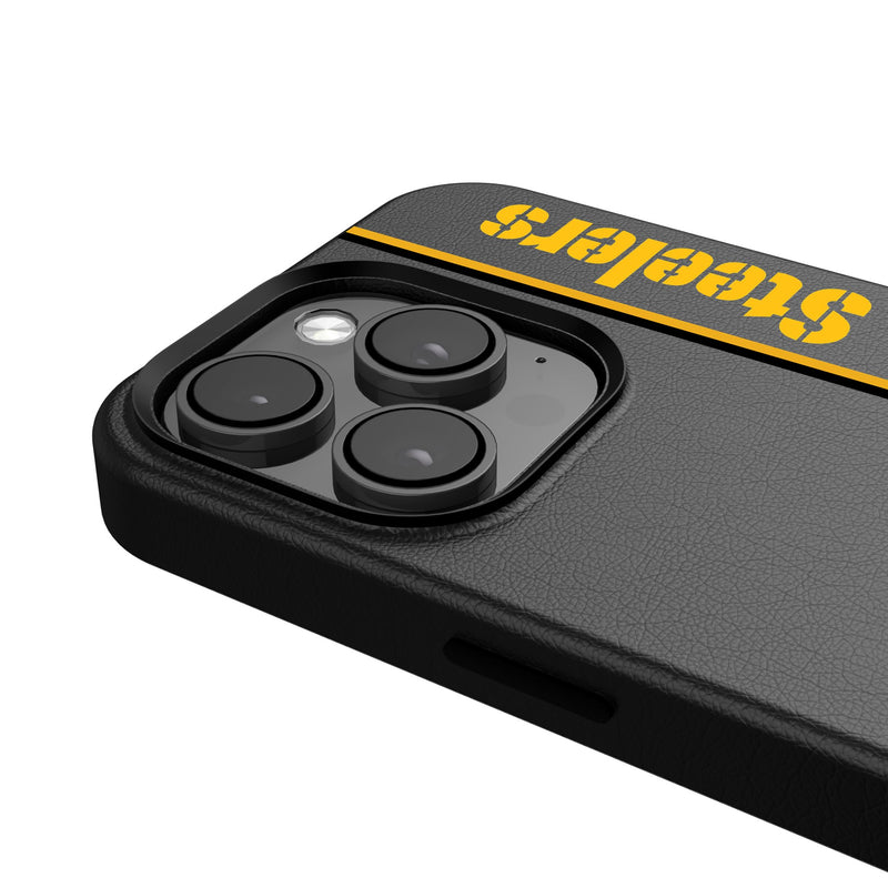 Pittsburgh Steelers Sidebar iPhone MagSafe Compatible Phone Case Detail.Jpg