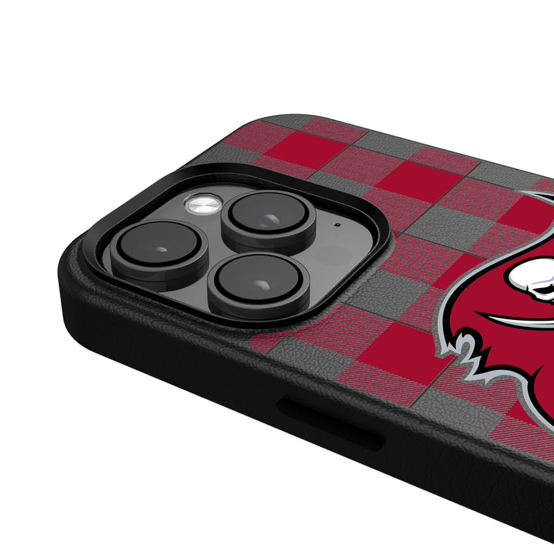 Tampa Bay Buccaneers Plaid iPhone MagSafe Compatible Phone Case for Apple iPhone Detail.Jpg