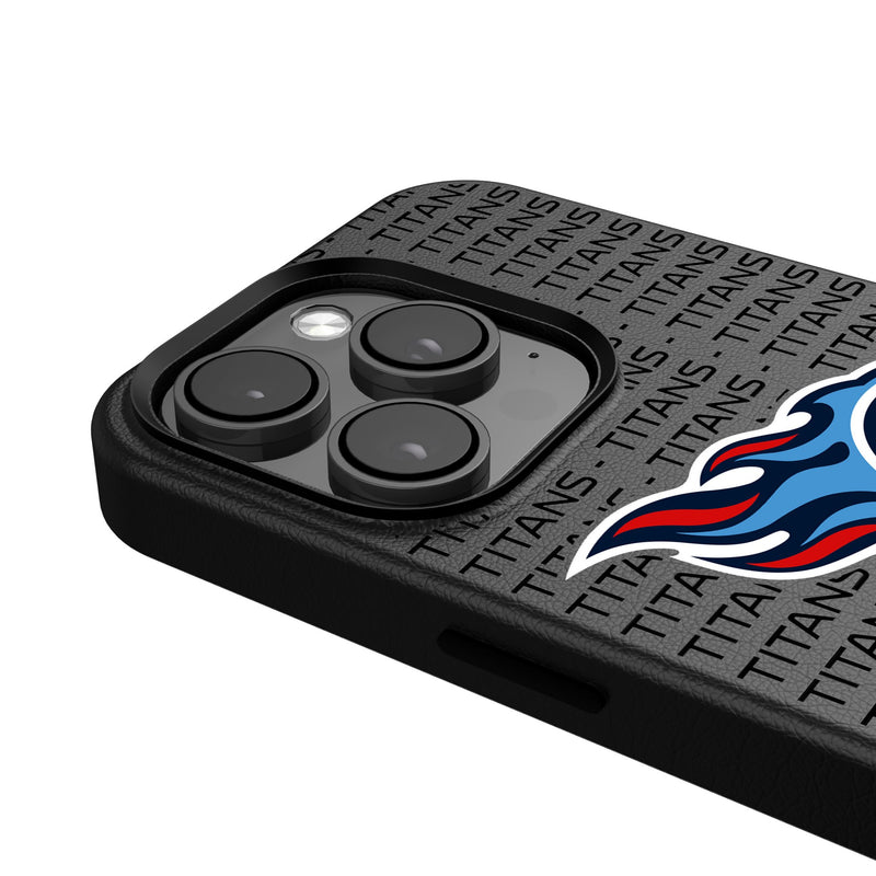 Tennessee Titans Text Backdrop iPhone MagSafe Compatible Phone Case for Apple iPhone Detail.Jpg