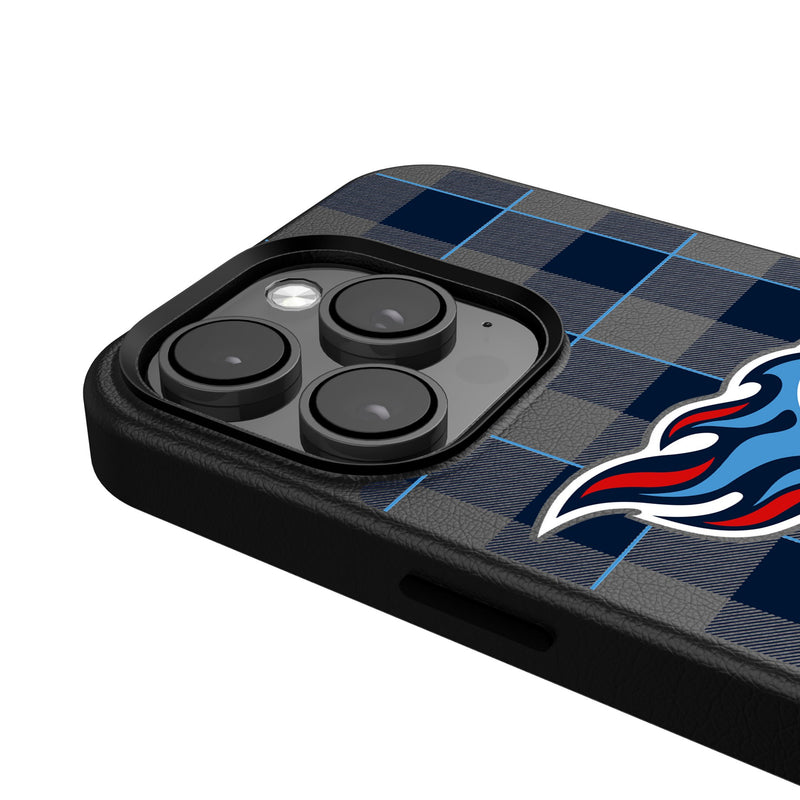 Tennessee Titans Plaid iPhone MagSafe Compatible Phone Case for Apple iPhone Detail.Jpg