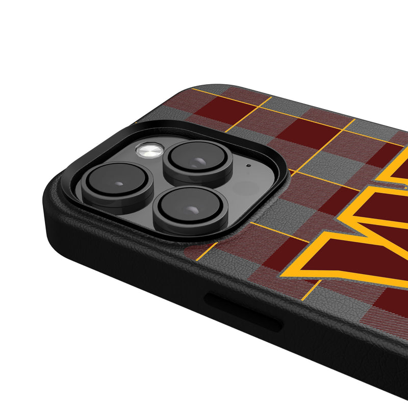 Washington Commanders Plaid iPhone MagSafe Compatible Phone Case for Apple iPhone Detail.Jpg