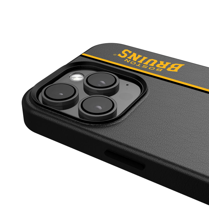 Boston Bruins Sidebar iPhone MagSafe Compatible Phone Case for Apple iPhone Detail.Jpg