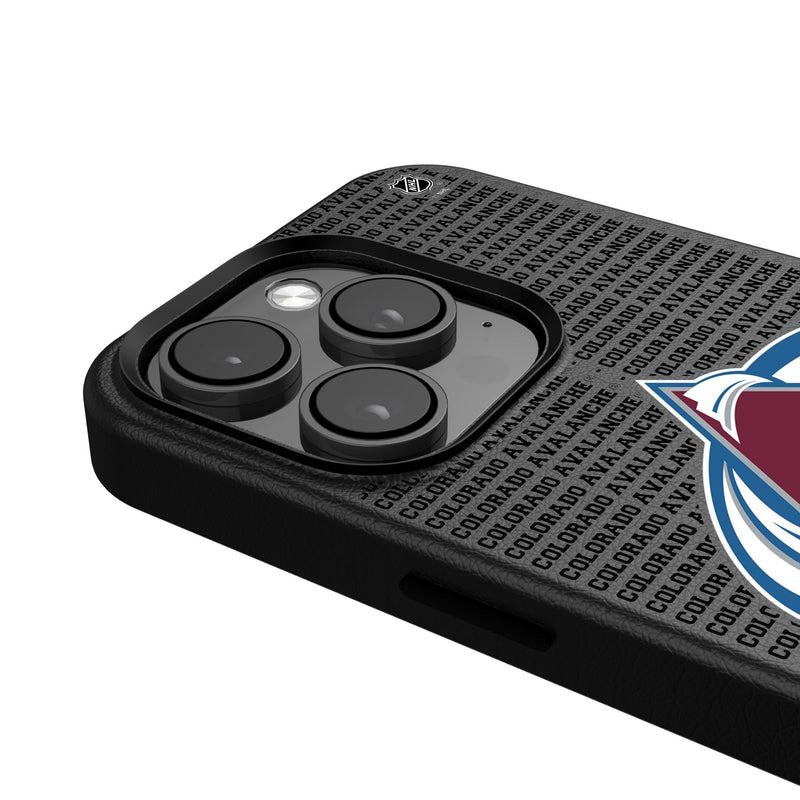 Colorado Avalanche Text Backdrop iPhone MagSafe Compatible Phone Case for Apple iPhone Detail.Jpg