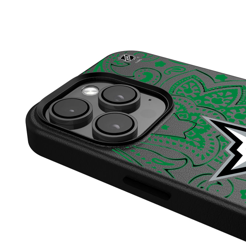 Dallas Stars Paisley iPhone MagSafe Compatible Phone Case Detail.Jpg