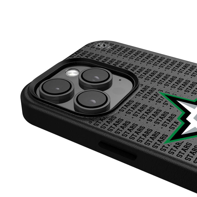 Dallas Stars Text Backdrop iPhone MagSafe Compatible Phone Case for Apple iPhone Detail.Jpg