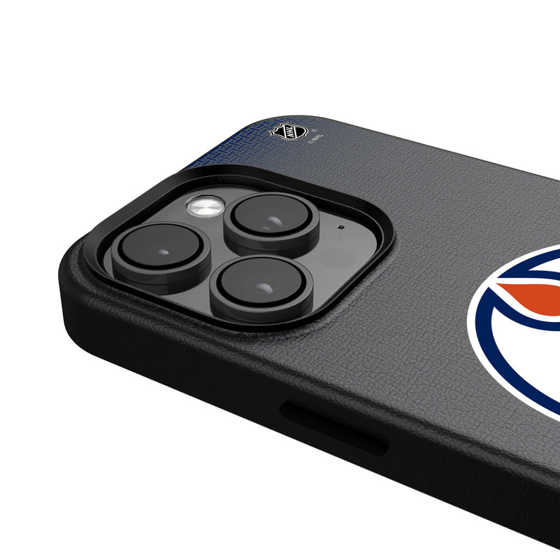 Edmonton Oilers Linen iPhone MagSafe Compatible Phone Case for Apple iPhone Detail.Jpg