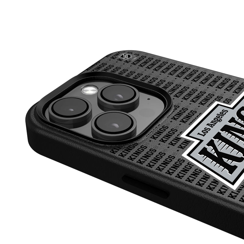 LA Kings Text Backdrop iPhone MagSafe Compatible Phone Case for Apple iPhone Detail.Jpg