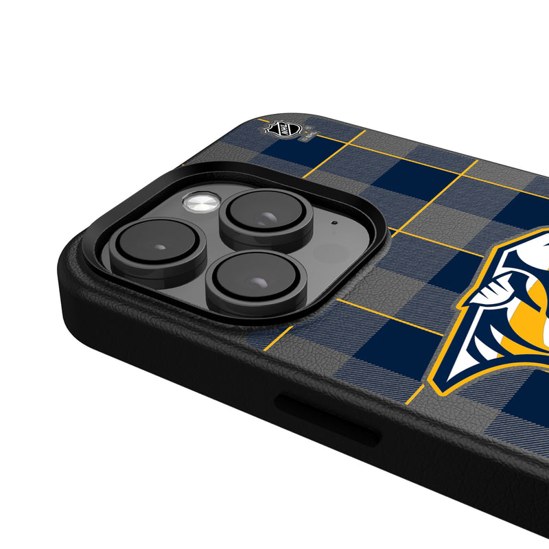 Nashville Predators Plaid iPhone MagSafe Compatible Phone Case Detail.Jpg