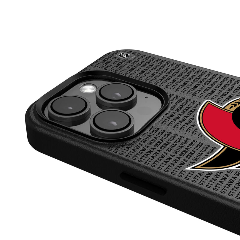 Ottawa Senators Text Backdrop iPhone MagSafe Compatible Phone Case for Apple iPhone Detail.Jpg