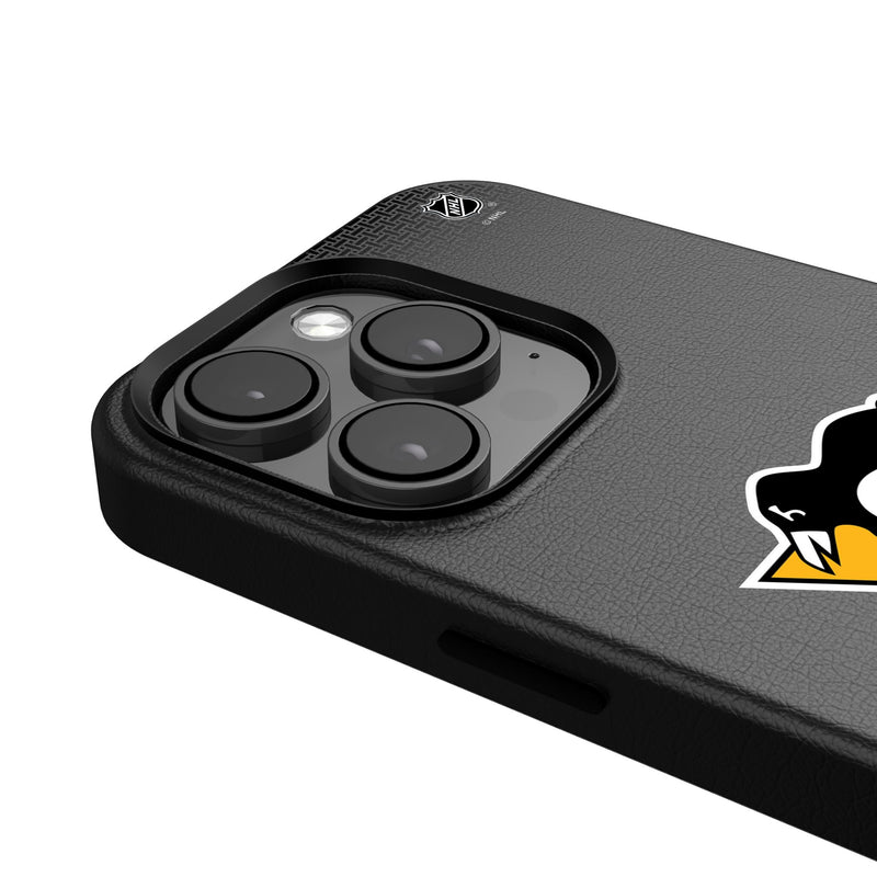 Pittsburgh Penguins Linen iPhone MagSafe Compatible Phone Case for Apple iPhone Detail.Jpg