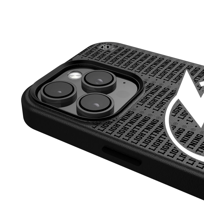 Tampa Bay Lightning Text Backdrop iPhone MagSafe Compatible Phone Case for Apple iPhone Detail.Jpg