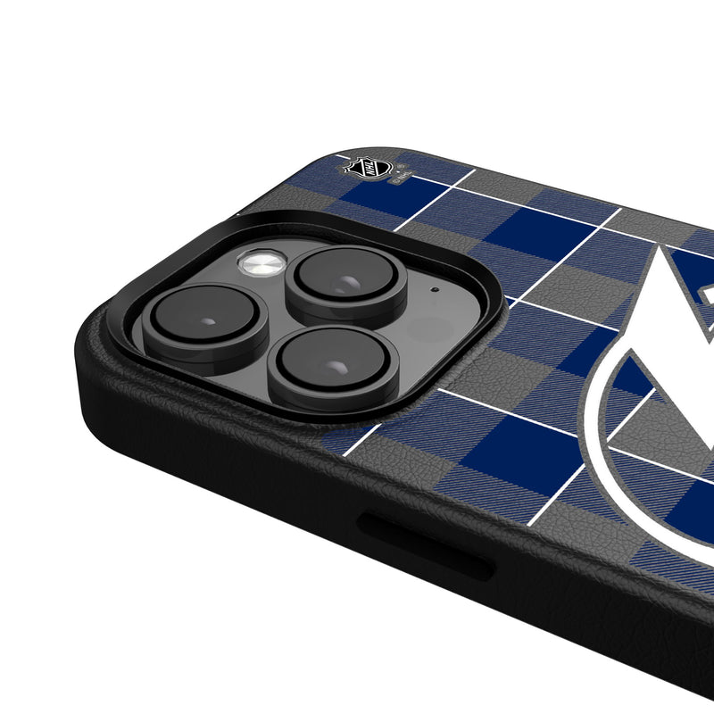 Tampa Bay Lightning Plaid iPhone MagSafe Compatible Phone Case Detail.Jpg