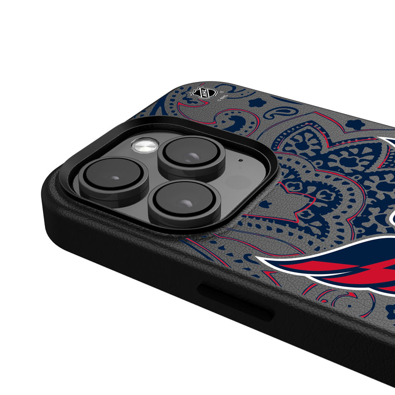 Washington Capitals Paisley iPhone MagSafe Compatible Phone Case Detail.Jpg