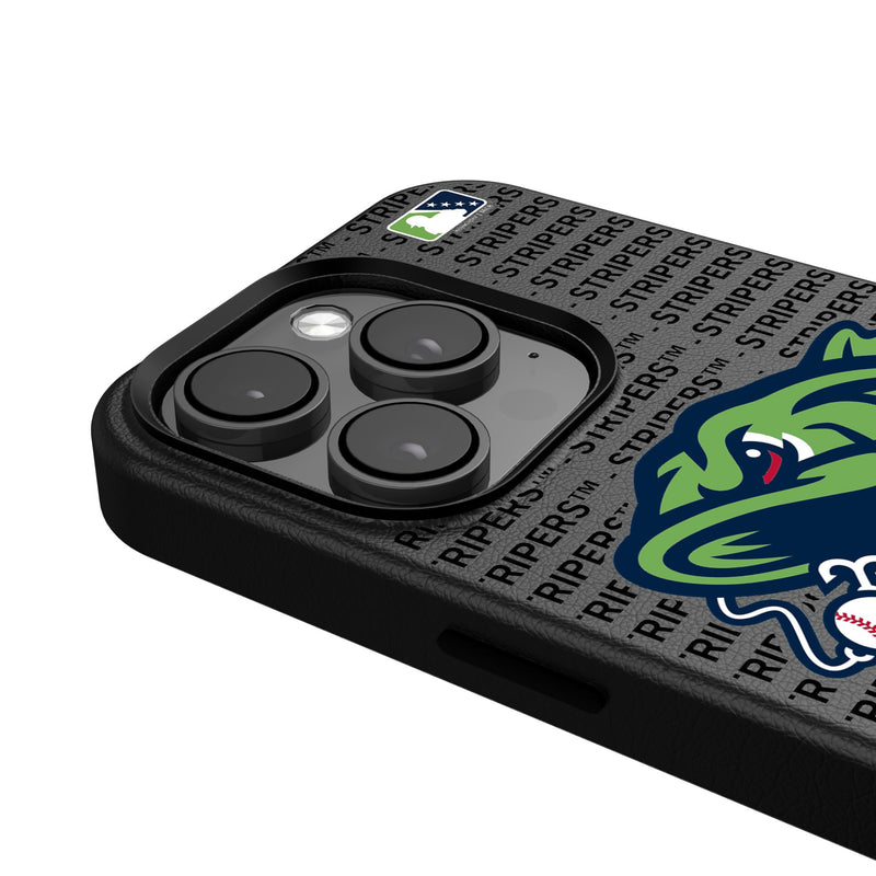 Gwinnett Stripers Text Backdrop iPhone MagSafe Compatible Phone Case Detail.Jpg