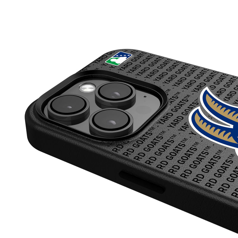 Hartford Yard Goats Text Backdrop iPhone MagSafe Compatible Phone Case Detail.Jpg