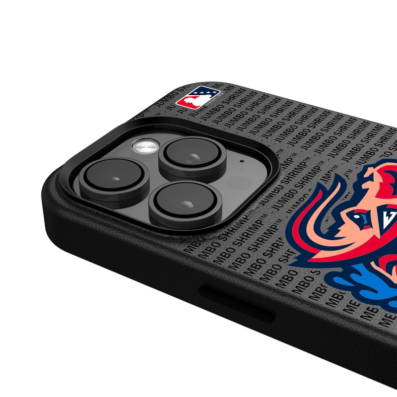 Jacksonville Jumbo Shrimp Text Backdrop iPhone MagSafe Compatible Phone Case Detail.Jpg