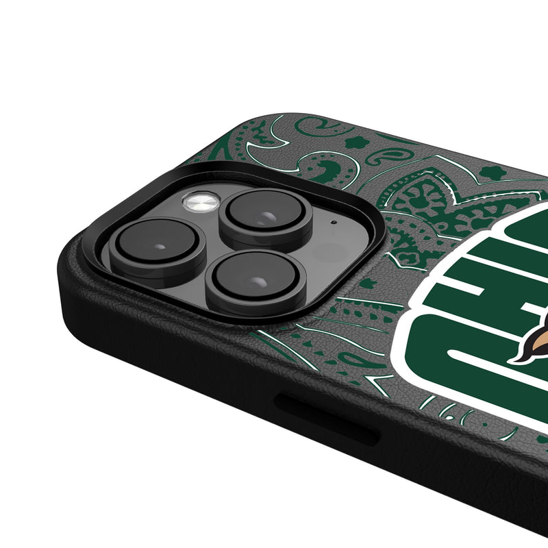 Ohio University Bobcats Paisley iPhone MagSafe Compatible Phone Case Detail.Jpg