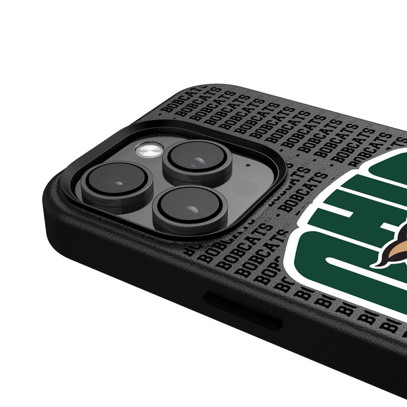 Ohio University Bobcats Text Backdrop iPhone MagSafe Compatible Phone Case for Apple iPhone Detail.Jpg