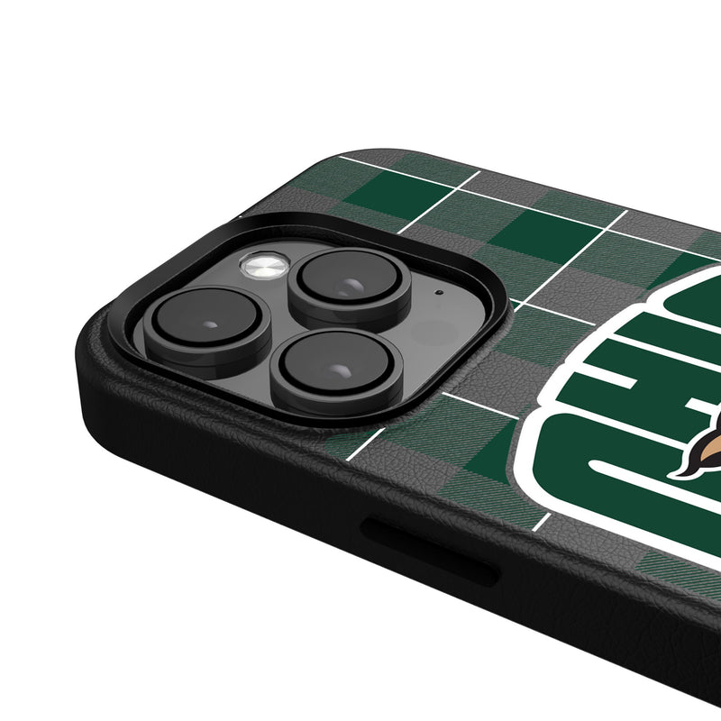 Ohio University Bobcats Plaid iPhone MagSafe Compatible Phone Case Detail.Jpg