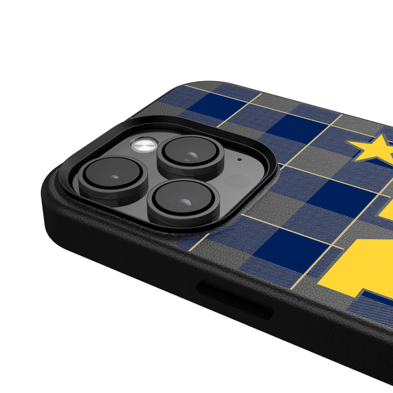 United State Naval Academy Midshipmen Plaid iPhone MagSafe Compatible Phone Case Detail.Jpg