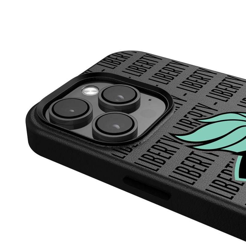 New York Liberty Text Backdrop iPhone MagSafe Compatible Phone Case for Apple iPhone Detail.Jpg