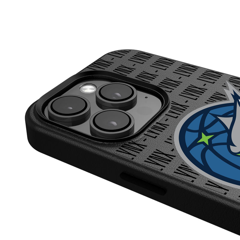 Minnesota Lynx Text Backdrop iPhone MagSafe Compatible Phone Case for Apple iPhone Detail.Jpg