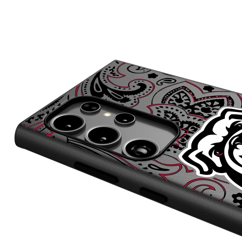 University of Georgia Bulldogs Uga Paisley Galaxy MagSafe Compatible Phone Case for Samsung Galaxy Detail.Jpg
