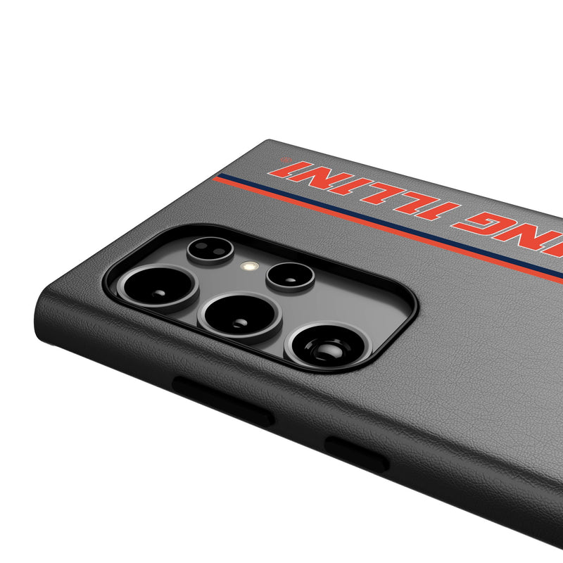 University of Illinois Fighting Illini Sidebar Galaxy MagSafe Compatible Phone Case Detail.Jpg