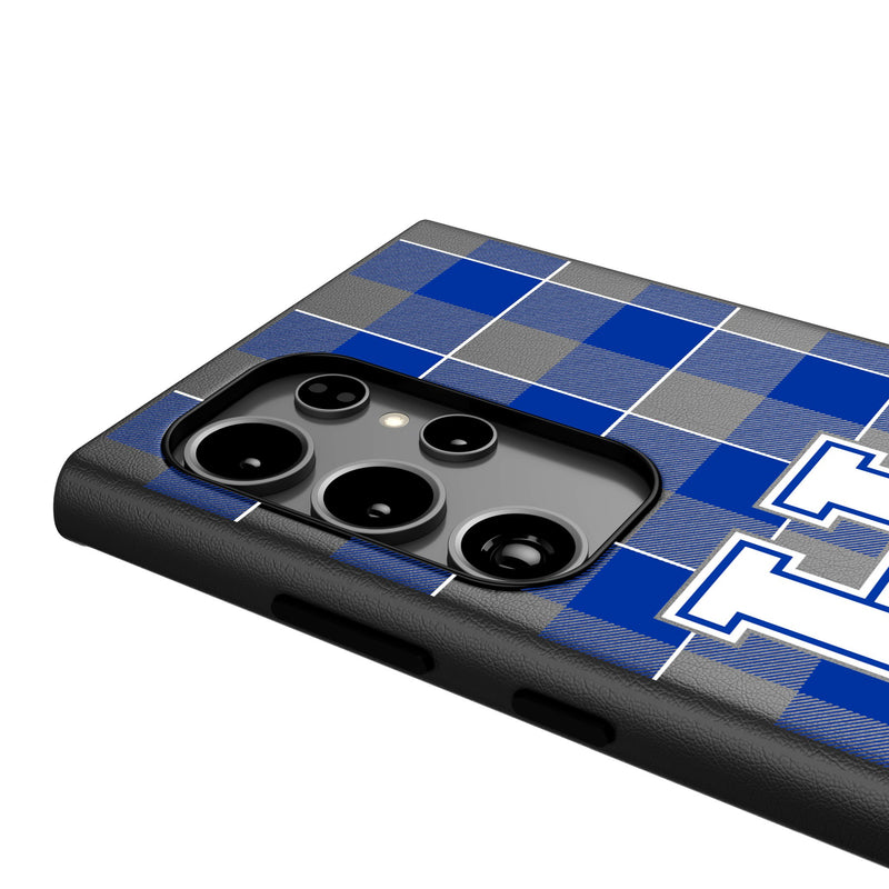 University of Kentucky Wildcats Plaid Galaxy MagSafe Compatible Phone Case Detail.Jpg