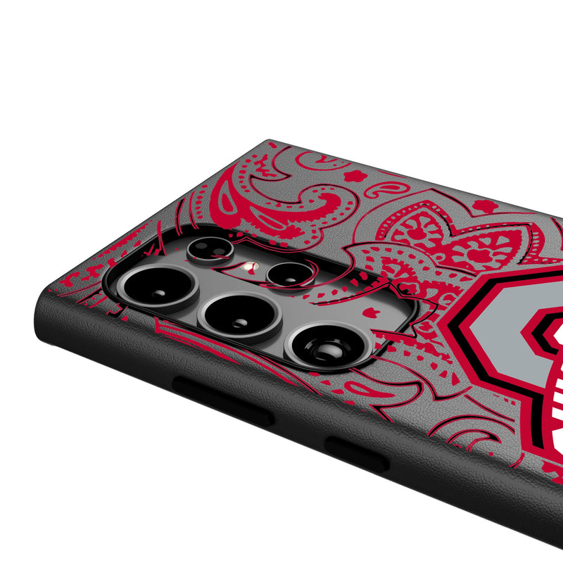 Ohio State University Buckeyes Paisley Galaxy MagSafe Compatible Phone Case for Samsung Galaxy Detail.Jpg