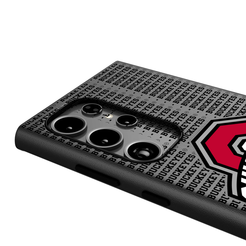 Ohio State University Buckeyes Text Backdrop Galaxy MagSafe Compatible Phone Case for Samsung Galaxy Detail.Jpg