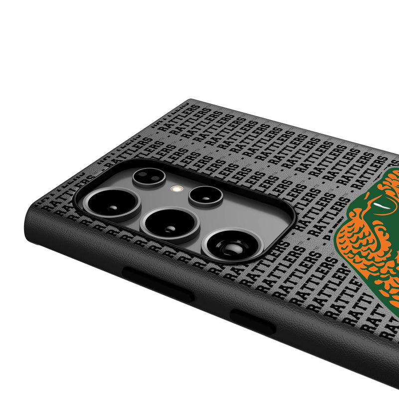 Florida A&M University Rattlers Text Backdrop Galaxy MagSafe Compatible Phone Case Detail.Jpg