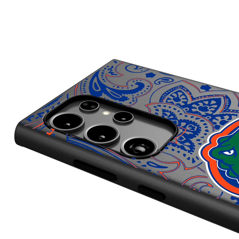 University of Florida Gators Paisley Galaxy MagSafe Compatible Phone Case Detail.Jpg