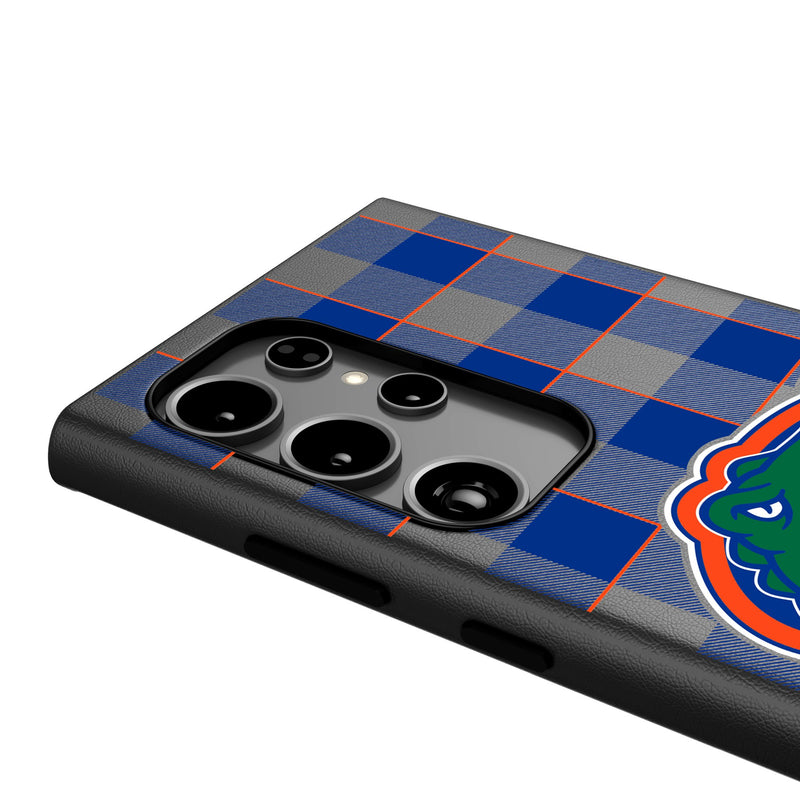 University of Florida Gators Plaid Galaxy MagSafe Compatible Phone Case Detail.Jpg