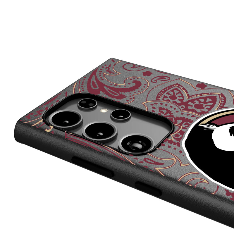 Florida State University Seminoles Paisley Galaxy MagSafe Compatible Phone Case Detail.Jpg