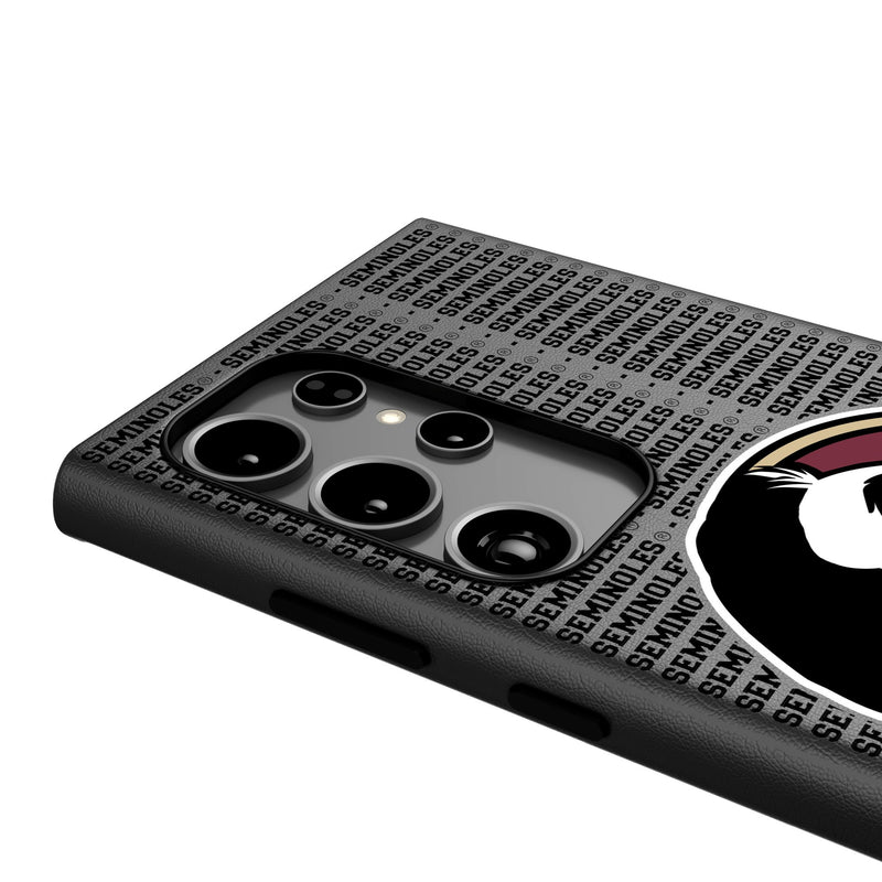 Florida State University Seminoles Text Backdrop Galaxy MagSafe Compatible Phone Case Detail.Jpg