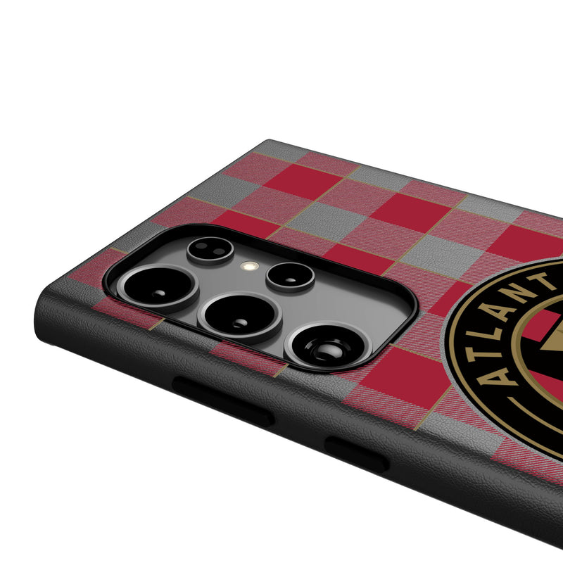 Atlanta United FC  Plaid Galaxy MagSafe Compatible Phone Case Detail.Jpg