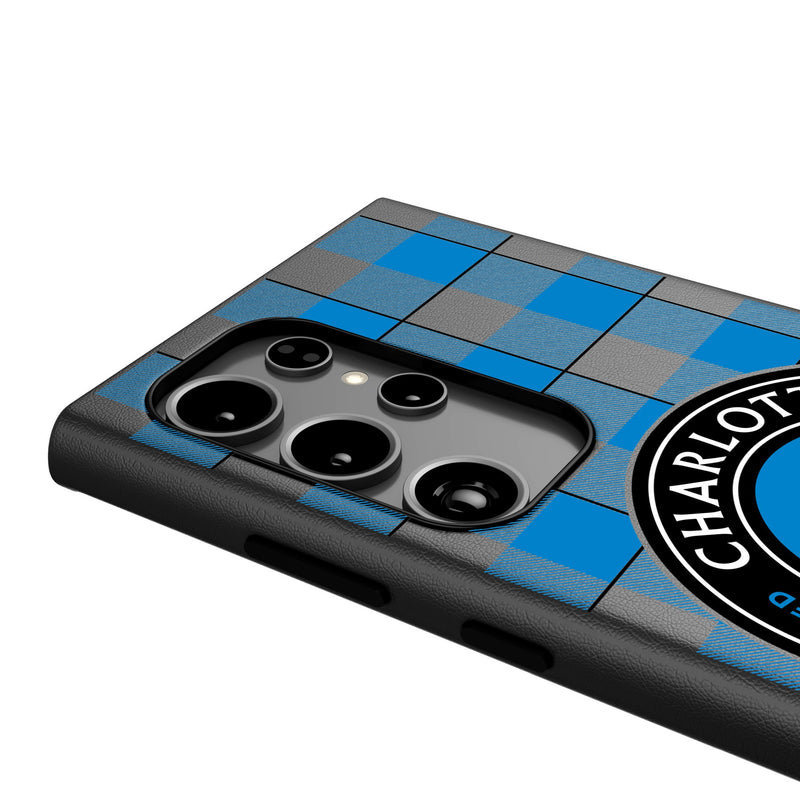 Charlotte FC  Plaid Galaxy MagSafe Compatible Phone Case Detail.Jpg