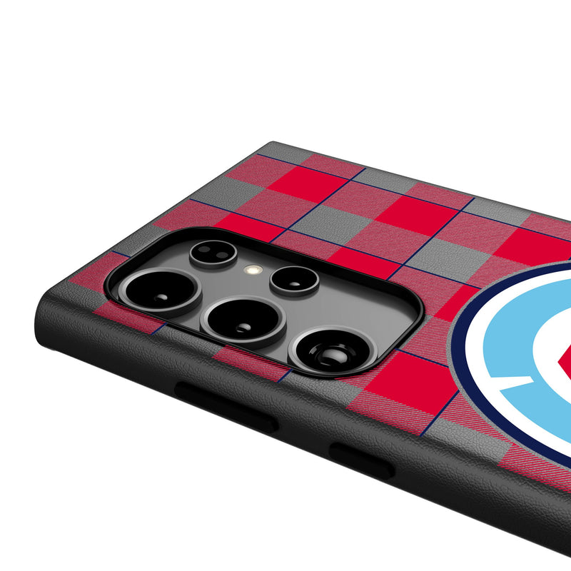 Chicago Fire  Plaid Galaxy MagSafe Compatible Phone Case Detail.Jpg