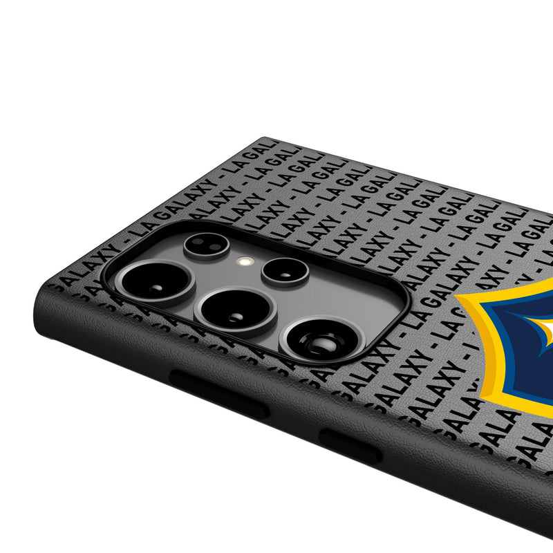 LA Galaxy  Text Backdrop Galaxy MagSafe Compatible Phone Case Detail.Jpg