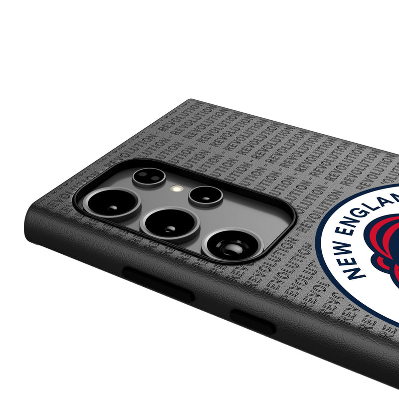 New England Revolution  Text Backdrop Galaxy MagSafe Compatible Phone Case Detail.Jpg